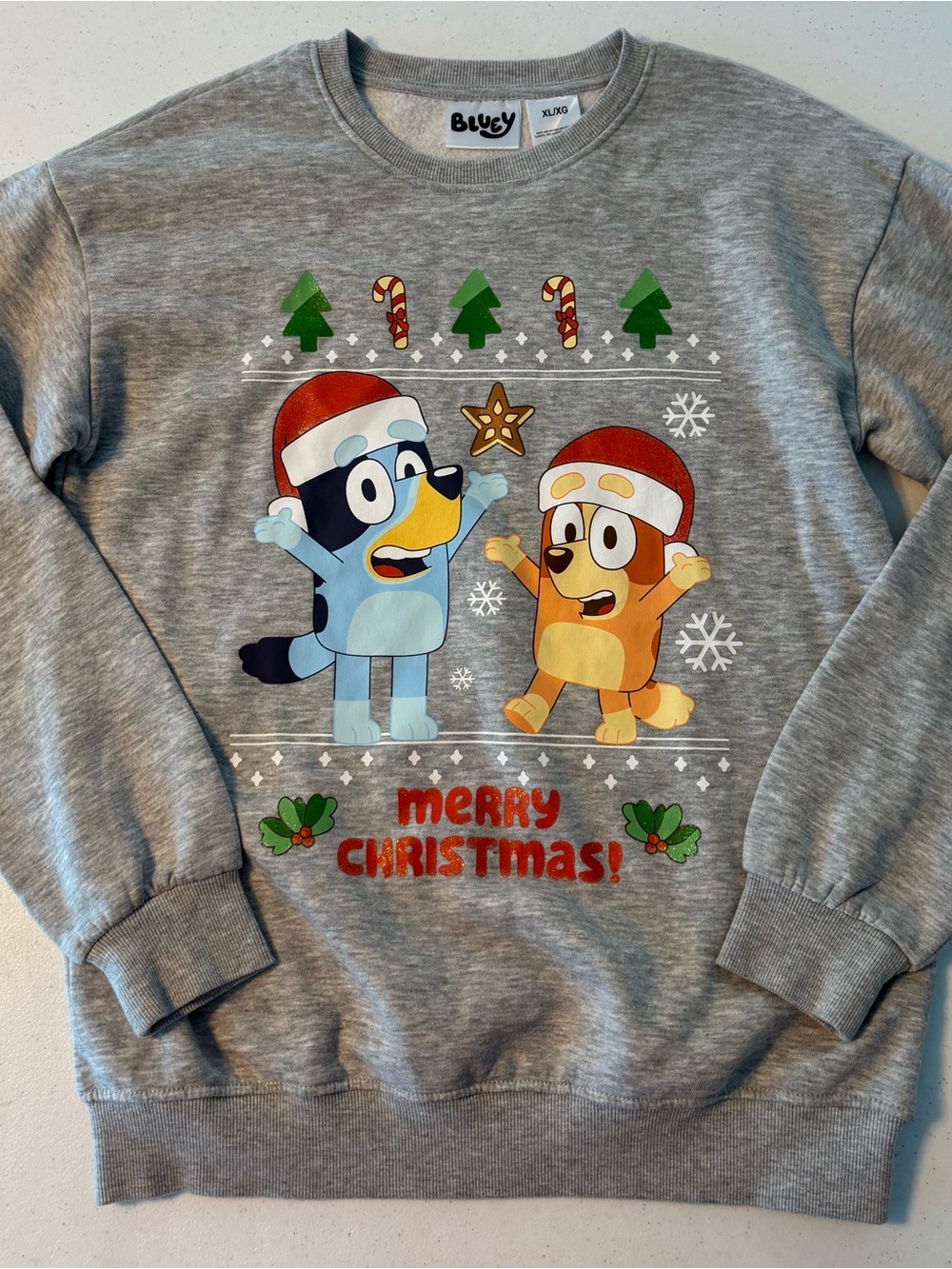 Bluey Merry Christmas' Holiday Crewneck Sweater size xl